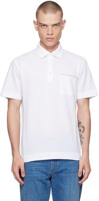 ZEGNA Polo blanc à poche