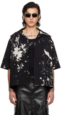 LU'U DAN Black Boxy Denim Shirt
