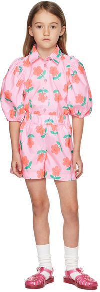 CRLNBSMNS Kids Pink Floral Shorts