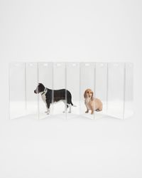 Wall Mounted Clear Pet Gate Zig Zag, 10-Panel