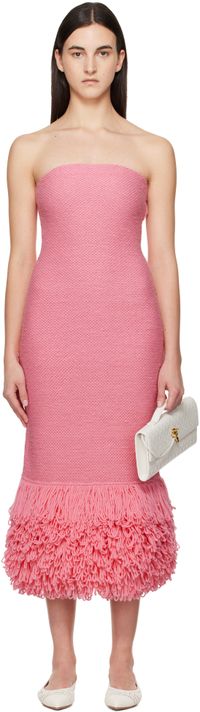 Gabriela Hearst Robe midi Corus rose