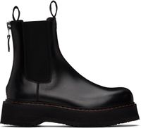 R13 Black Single Stack Chelsea Boots