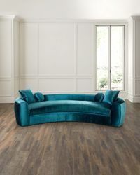Carmen Peacock Sofa, 122"