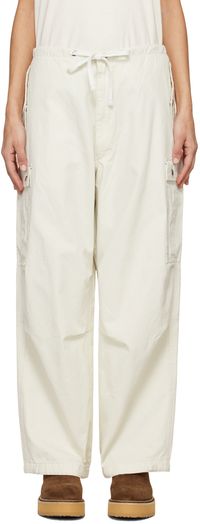 Rhude Pantalon parachute blanc cassé