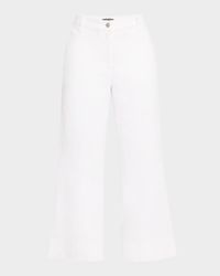 Petite Garment-Dyed Stretch Denim Crop Pants