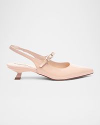 Patent Mary Jane Slingback Pumps
