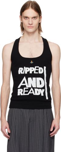 Vivienne Westwood Black 'Ripped & Ready' Tank Top