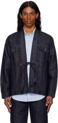 Maharishi Navy 6059 Maha Hemp Denim Kimono Jacket