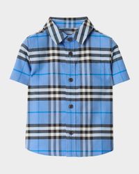 Boy's Check Cotton Oxford Shirt, Size 6M-3