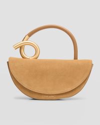 Azariah Coil Leather Top-Handle Bag