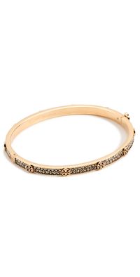 Tory Burch Miller Stud 5MM Hinge Bracelet Tory Gold/Crystal M
