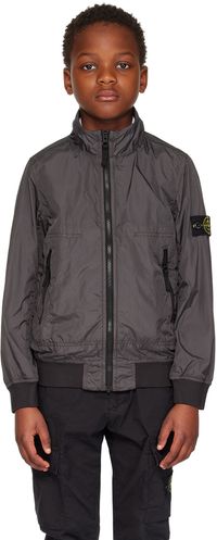 Stone Island Junior Kids Gray Patch Jacket