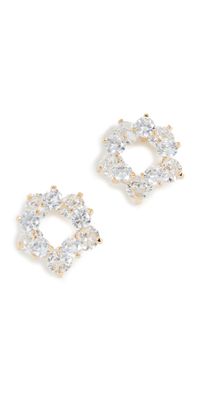 SHASHI Babe Stud Earrings Yellow Gold One Size