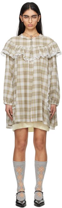 Jenny Fax Beige Corn Field Casual Minidress