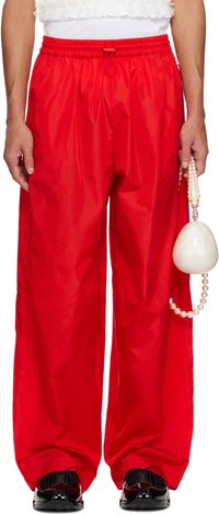 Simone Rocha Pantalon de survêtement ample rouge