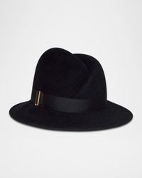 Nell Rabbit Hair Fedora Hat