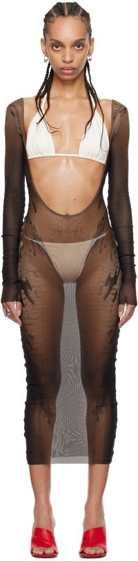 Jean Paul Gaultier Brown Shayne Oliver Edition Midi Dress