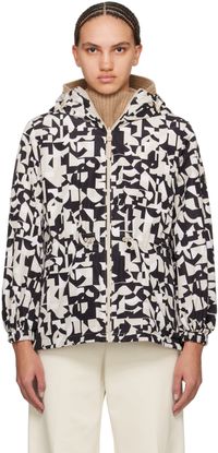 MACKAGE Off-White & Black Delia Reversible Jacket