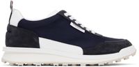 Thom Browne Blue Eco Nylon Alumni Sneakers