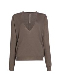 Women's Dylan Wool V-Neck Sweater - Dust - Size XL