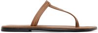 TOTEME Tan 'The T-Strap' Sandals