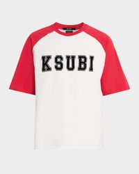 Men's Biggie Varsity Logo Oversized Raglan T-Shirt