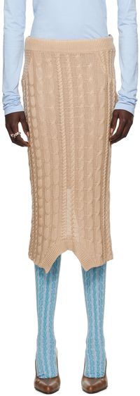 Julie Kegels SSENSE Exclusive Beige & Blue Samira Midi Skirt