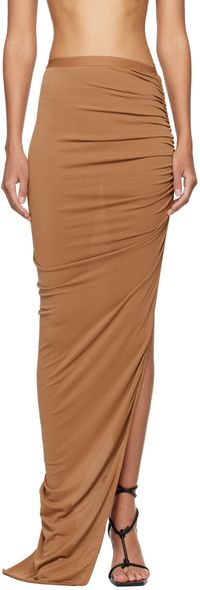 Rick Owens Lilies Brown Svita Maxi Skirt