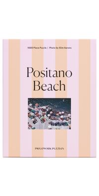 Piecework Puzzles Positano Beach Puzzle Striped Peach One Size