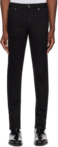 ZEGNA Jean Roccia noir en coton extensible