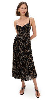 Zimmermann Sunray Pleated Picnic Dress Black Charms 2