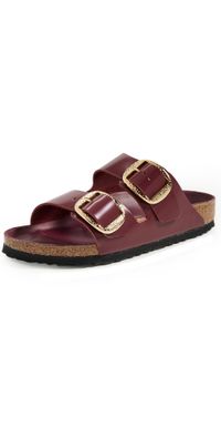 Birkenstock Arizona Hammered Big Buckle High Shine Sandals Zinfandel 37