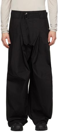 FFFPOSTALSERVICE Pantalon V1 noir à ceinture