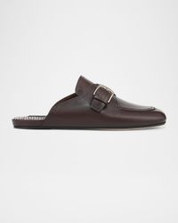 Minetta Leather Buckle Mules