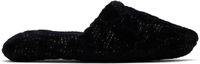 Versace Underwear Black Barocco Slippers