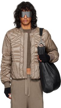 Rick Owens Blouson aviateur Megapenta gris - Moncler + Rick Owens