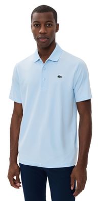 Lacoste Regular Fit UV Protect Golf Polo Shirt Light Blue M