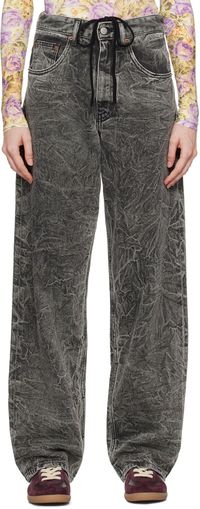 MM6 Maison Margiela Gray Creased Jeans