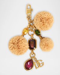 Pompom Multicolor Embellished Bag Charm