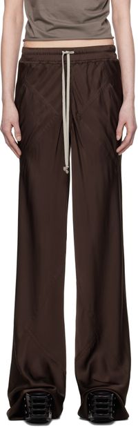Rick Owens Brown Hollywood Drawstring Bias Lounge Pants