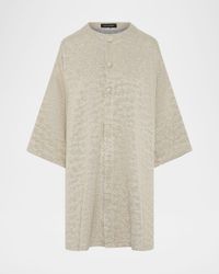 Round-Neck Chinese Jacket (Very Long Length)
