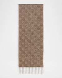 Cashmere and Wool Monogram Scarf