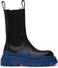 Bottega Veneta Black Tire Chelsea Boot