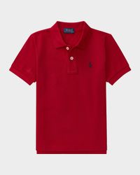 Short-Sleeve Logo Embroidery Polo Shirt, Size 2-7