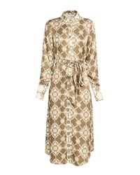 Victoria Tile Print Shirtdress