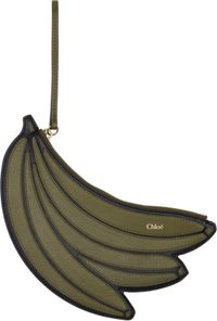 Chloé Black & Khaki Banana Flat Pouch