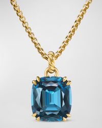 Marbella Enhancer with Gemstones in 18K Gold, 12x11mm