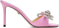 MACH & MACH Pink Double Bow 95 Heeled Sandals