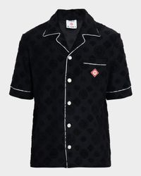 Men's Towelling Monogram Short-Sleeve Shirt