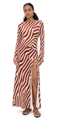 Seven Wonders Montie Sleeved Maxi Dress Montie Choc L